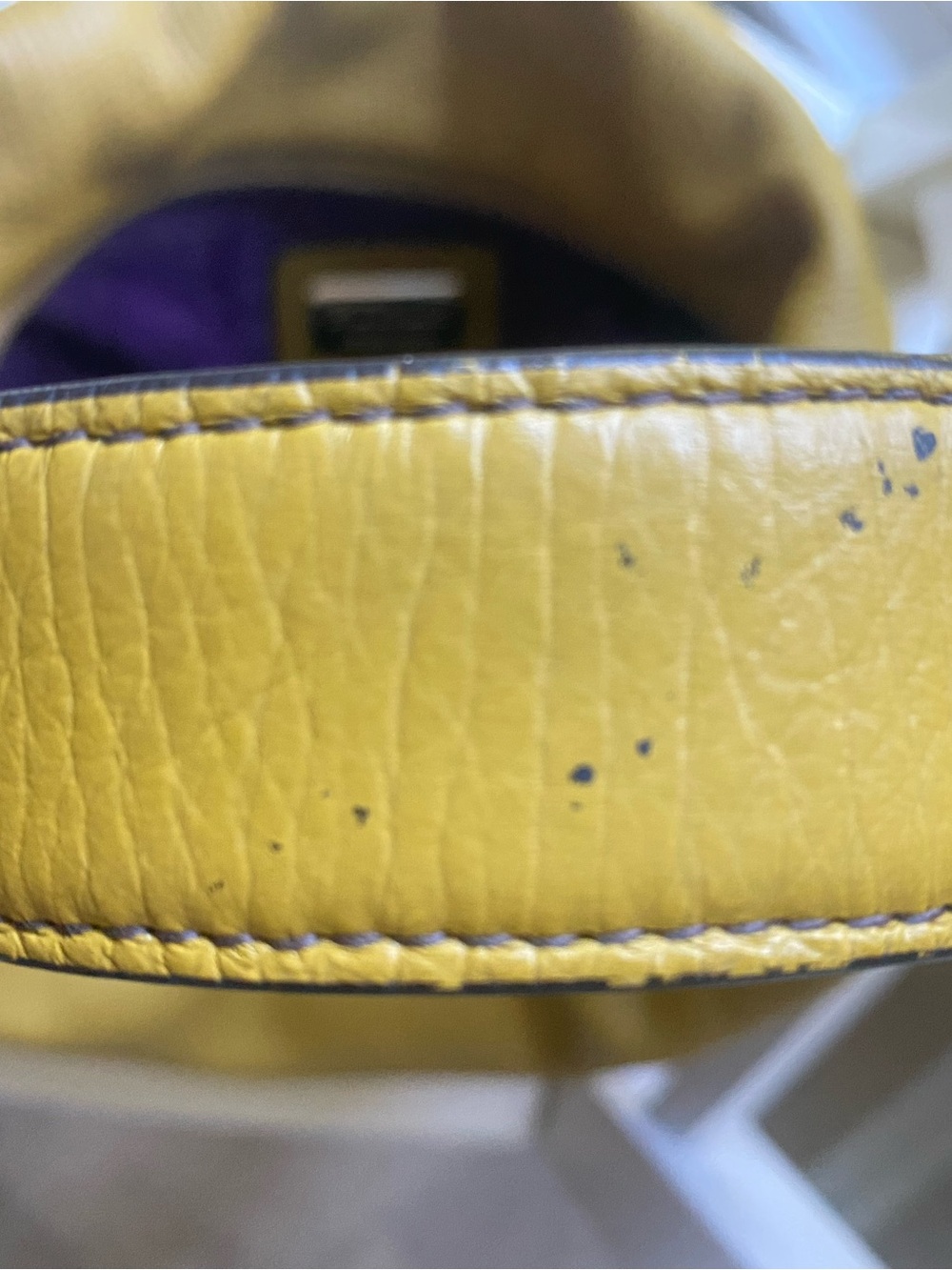 Furla Mustard Yellow Leather Hobo Shoulder Bag - Picture 13 of 13